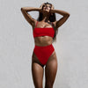 Minimalism Le Solid High Waist Bikinis Sexy Leopard Swimsuit Women Snake Print Bathing Suit 2019 New Swimwear Summer Beachwear