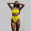 Minimalism Le Solid High Waist Bikinis Sexy Leopard Swimsuit Women Snake Print Bathing Suit 2019 New Swimwear Summer Beachwear