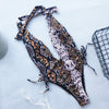 Snake print bikini Push up swimsuit female bathing suit String thong Brazilian bikini 2019 High cut swimwear women Sexy biquini