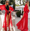 2019 Summer Women Swimsuit Bikini Cover Up Sexy Beach Cover Ups Chiffon Long Dress Elegant Solid Beach Bathing Suit tunic kaftan