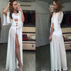 2019 Summer Women Swimsuit Bikini Cover Up Sexy Beach Cover Ups Chiffon Long Dress Elegant Solid Beach Bathing Suit tunic kaftan