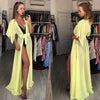 2019 Summer Women Swimsuit Bikini Cover Up Sexy Beach Cover Ups Chiffon Long Dress Elegant Solid Beach Bathing Suit tunic kaftan