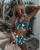 High Waist Swimwear 2019 New Leaf Print Bikinis Women Swimsuit Vintage Retro Bathing Suit Halter Biquini Maillot de bain femme