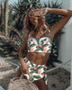 High Waist Swimwear 2019 New Leaf Print Bikinis Women Swimsuit Vintage Retro Bathing Suit Halter Biquini Maillot de bain femme